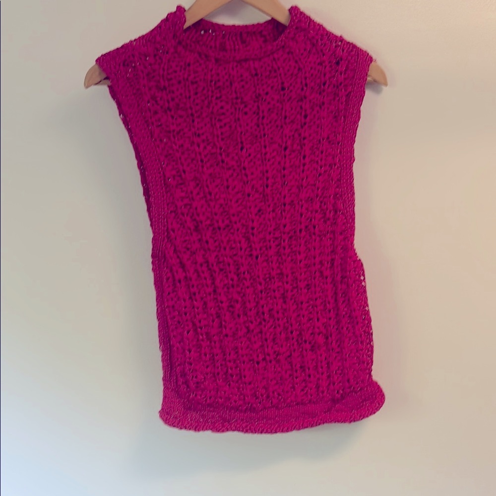 Anthropologie Moth Women's pink Knit Sleeveless top sz M